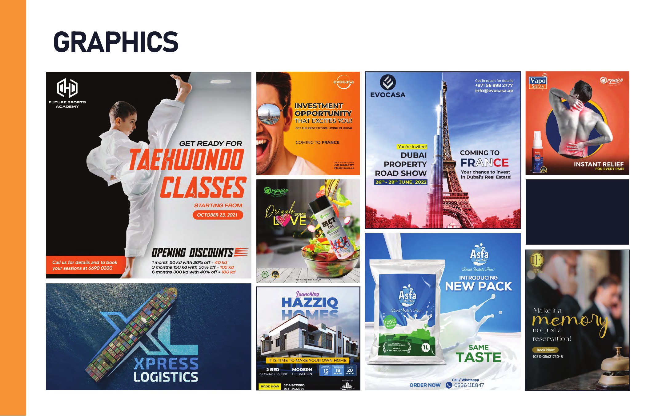 Campaign and graphic design portfolio page two