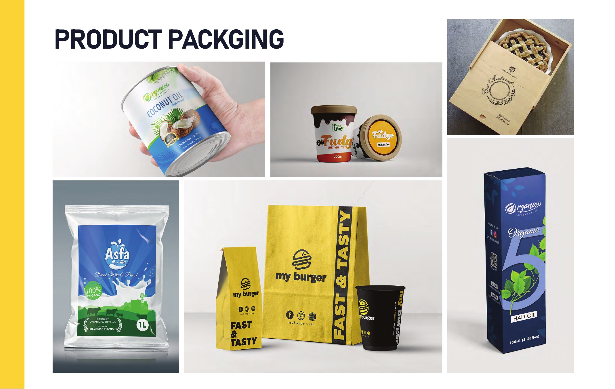 Product packaging portfolio page one