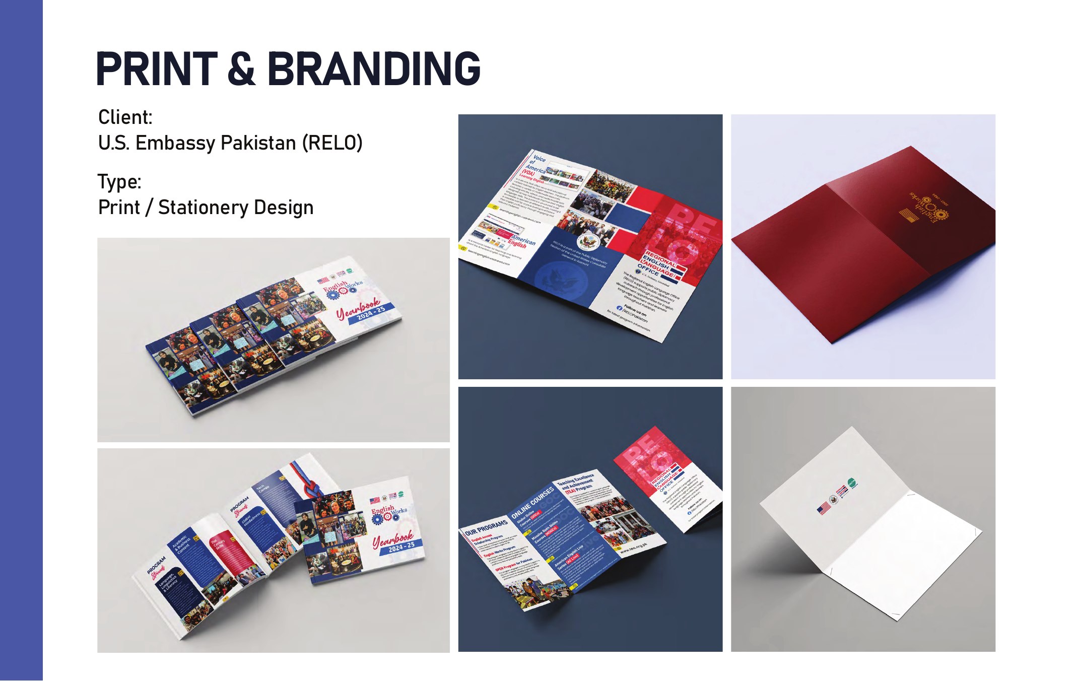 U.S. Embassy Pakistan RELO print portfolio page two