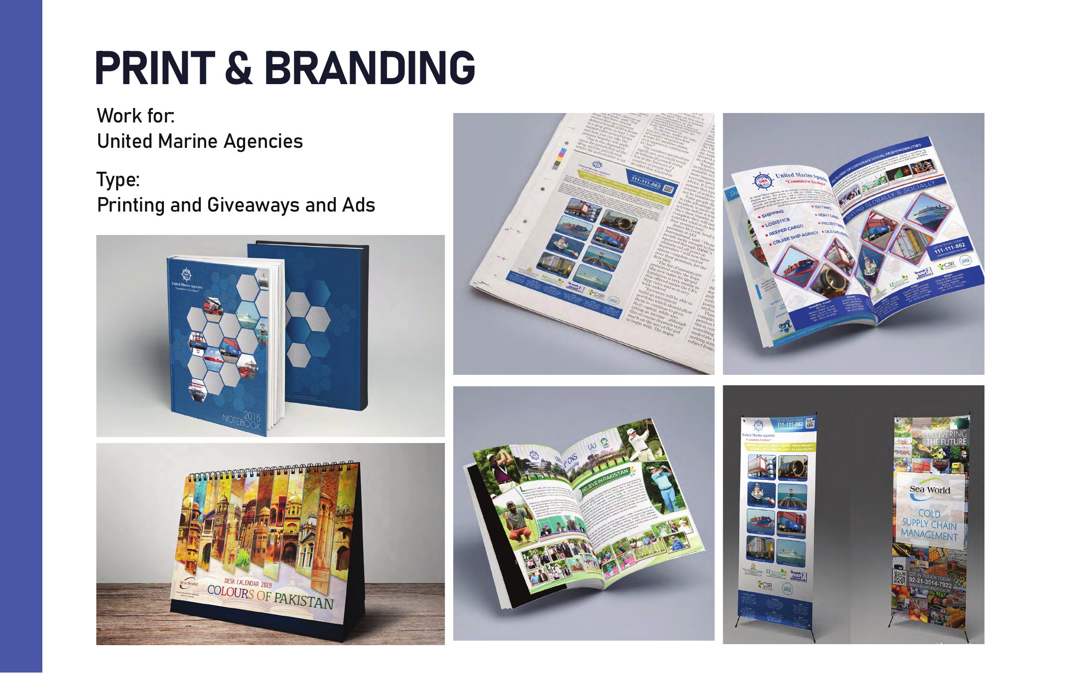 United Marine Agencies branding portfolio