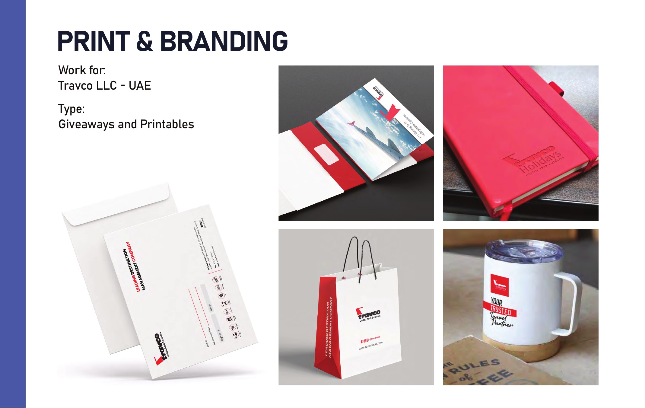 Travco UAE print and giveaway portfolio
