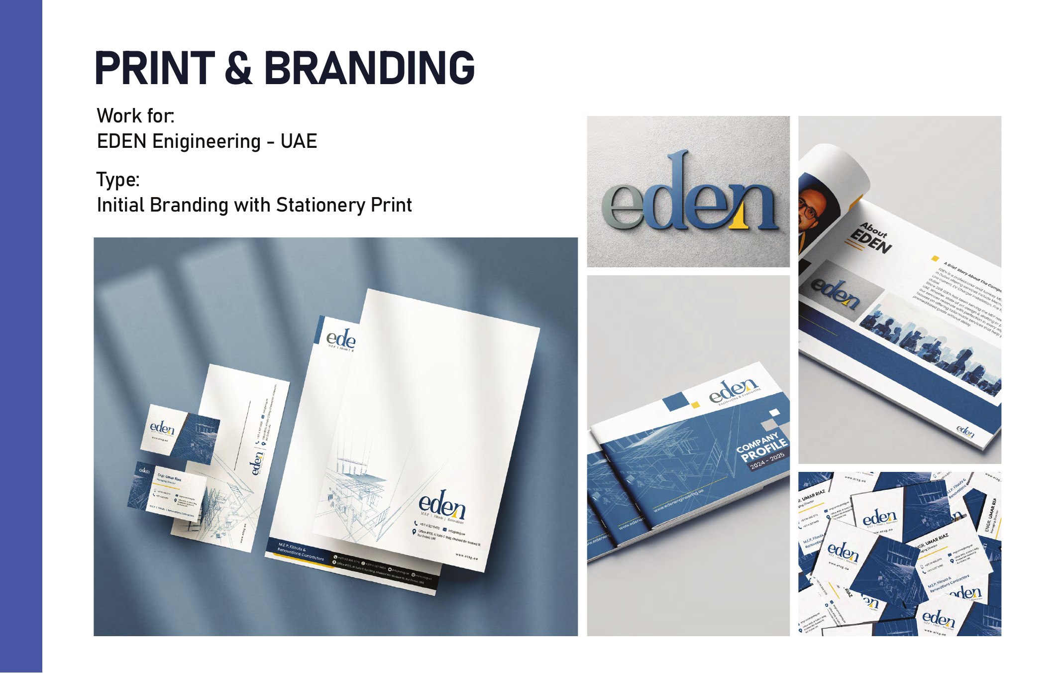 EDEN Engineering UAE brand identity portfolio