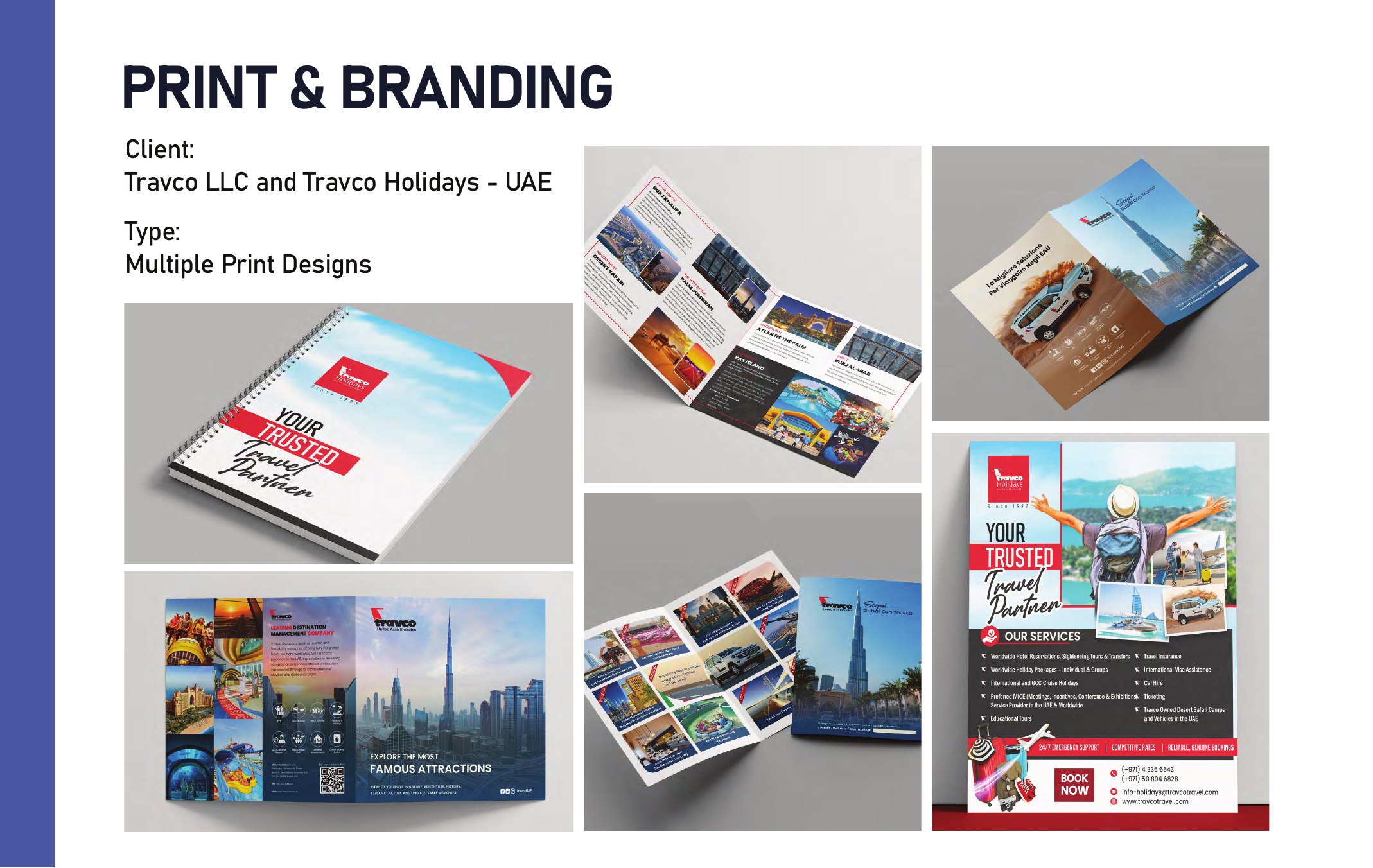 Travco and Travco Holidays print portfolio