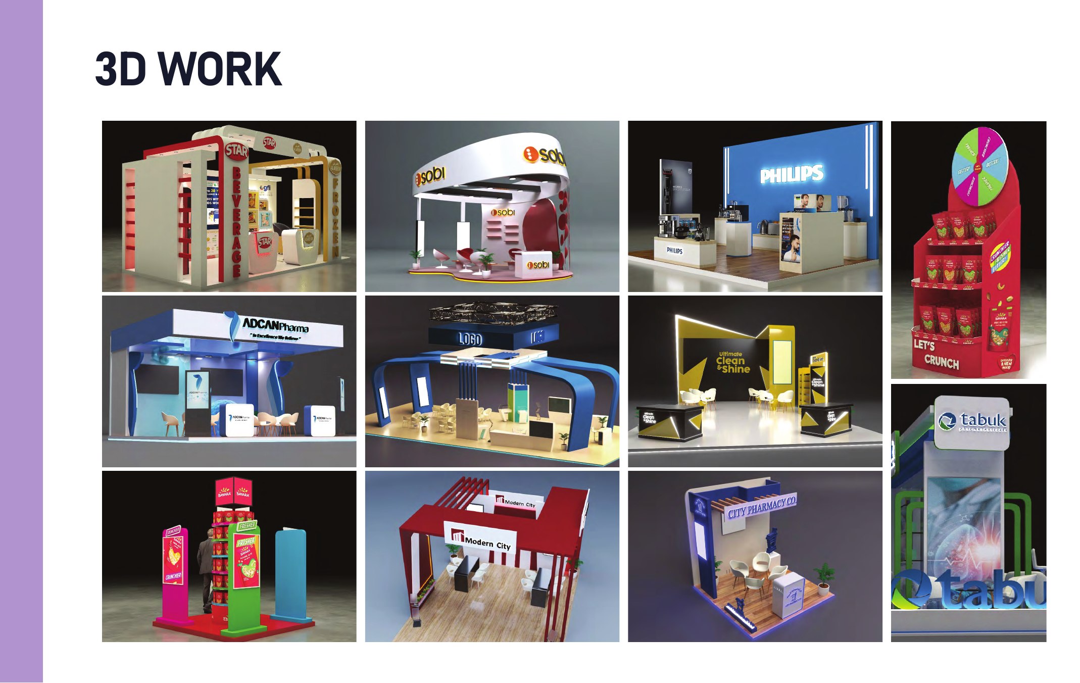 3D exhibition design portfolio page two